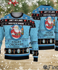 When You're Drinking Angry Orchard With Santa Claus Ugly Christmas Sweater
