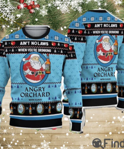 When Youre Drinking Angry Orchard With Santa Claus Ugly Sweater Christmas Holiday Gift