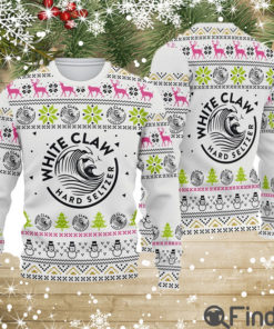 White Claw Hard Seltzer Snowman Pattern Ugly Christmas Sweater Gift for Xmas