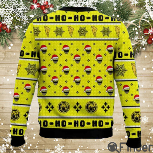 Yellow Ranger Ho Ho Power Rangers Ugly Christmas Sweaters