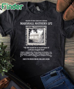 black T shirt Eighth Studio Album By Eminem Marshall Mathers Lp2 T Shirt