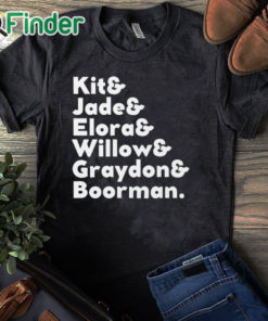 black T shirt Kit & Jade & Elora & Willow & Graydon & Boorman Shirt