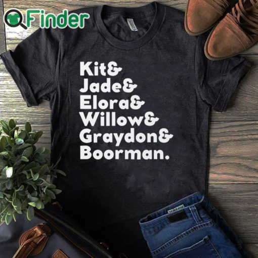black T shirt Kit & Jade & Elora & Willow & Graydon & Boorman Shirt