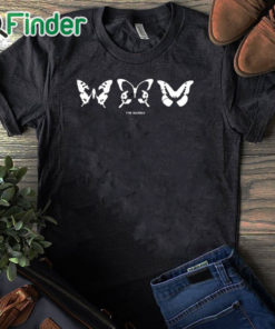 black T shirt Marias Trilogy Butterfly Shirt