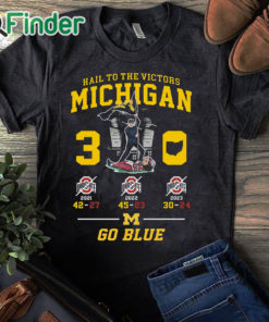 black T shirt Michigan Wolverines B10 East 3 0 Ohio State T shirt