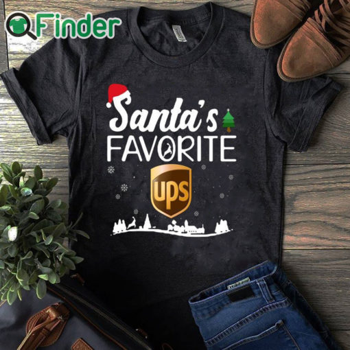 black T shirt Santa's favorite Ups Christmas t shirt