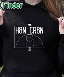 black hoodie H8n Cr8n Basketball Shirt