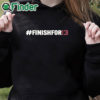 black hoodie Jordan Travis College Finishfor13 Shirt