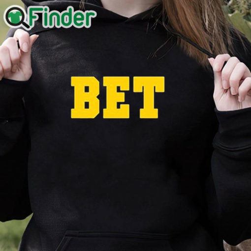black hoodie Michigan Bet Shirt