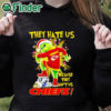 black hoodie Santa Grinch stomp they hate us because they ain't us Kansas City Chiefs shirt