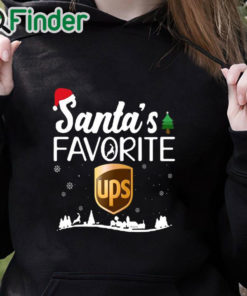 black hoodie Santa's favorite Ups Christmas t shirt