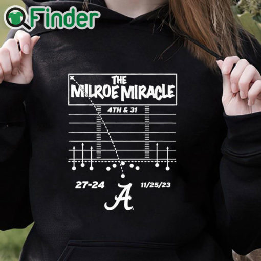 black hoodie The Jalen Milroe Miracle Alabama Crimson Tide Football shirt