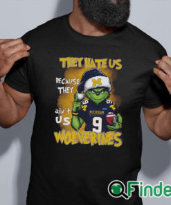 black shirt Grnch They Hate Us Because They Ain't Us Wolverines Shirt