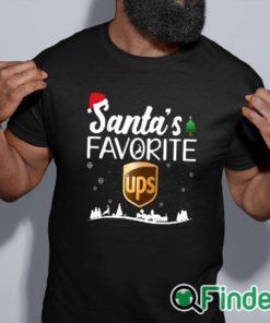 black shirt Santa's favorite Ups Christmas t shirt