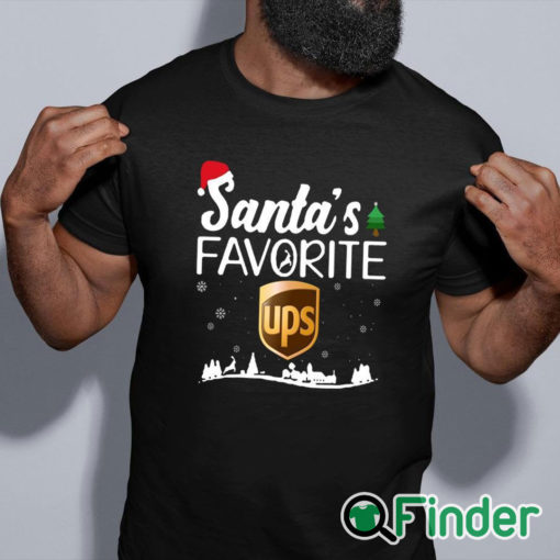 black shirt Santa's favorite Ups Christmas t shirt