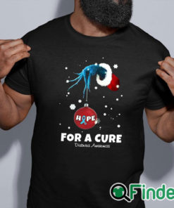 black shirt Women's Christmas Hope For A Cure Diabetes Awareness Print Long Sleeve Sweatshirt