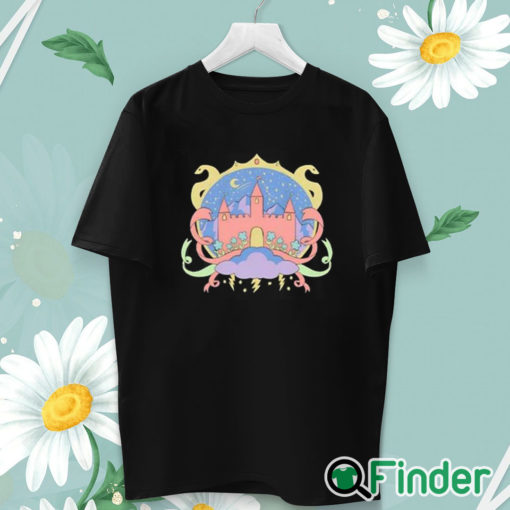 unisex T shirt Holiday Castle Black Shirt