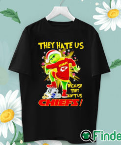 unisex T shirt Santa Grinch stomp they hate us because they ain't us Kansas City Chiefs shirt