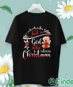 unisex T shirt just a girl who loves Christmas Christmas Day T shirt