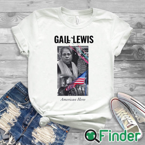 white T shirt Gail Lewis American Hero T Shirt