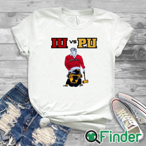 white T shirt Iu Vs Pu Indiana Shirt