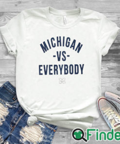 white T shirt Jordan Michigan Vs Everybody Shirt