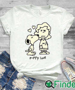 white T shirt Mom Jeans Snoopy Puppy Love Shirt