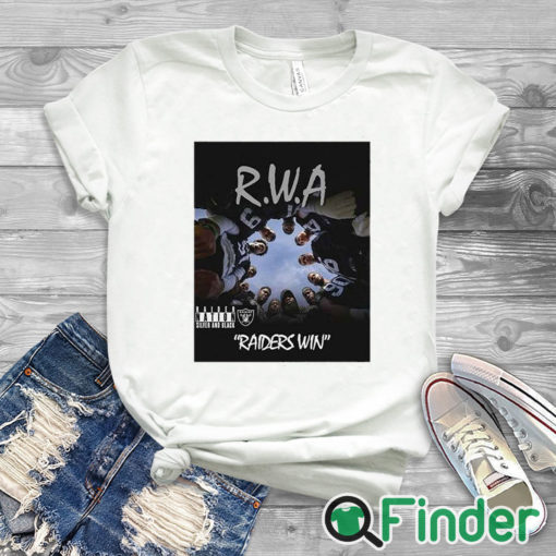 white T shirt Rwa Raiders Win Shirt