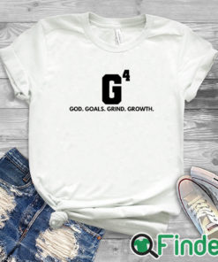 white T shirt Women’s God Goals Grind Growth Printed Shirt
