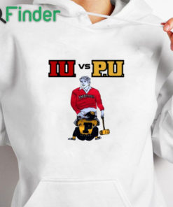 white hoodie Iu Vs Pu Indiana Shirt