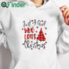 white hoodie Just a girl who loves christmas Sweater