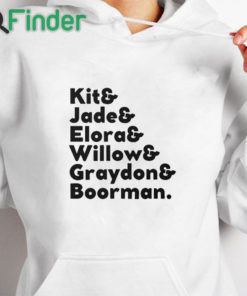 white hoodie Kit & Jade & Elora & Willow & Graydon & Boorman T Shirt