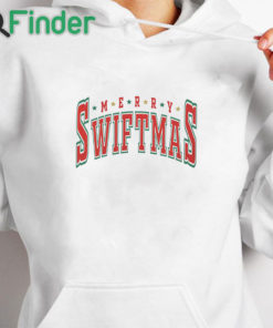 white hoodie Merry Swiftmas Shirt, Swiftie Christmas Tee Tops Crewneck Sweatshirt