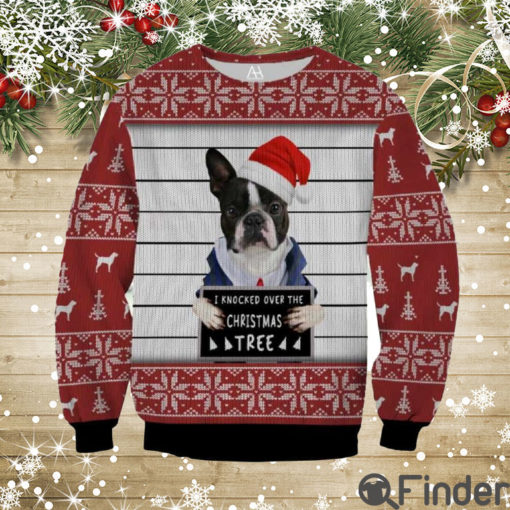 Boston Terrier Knocked Over The Christmas Tree 3D Print Shirt