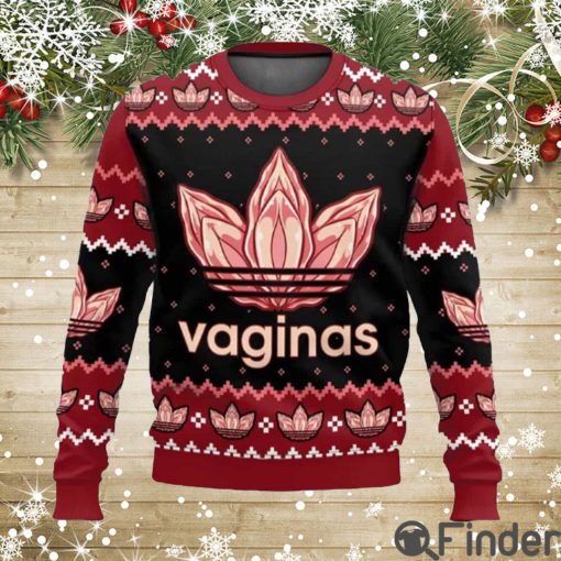 Cannabis Vaginas Funny Ugly Christmas Sweater