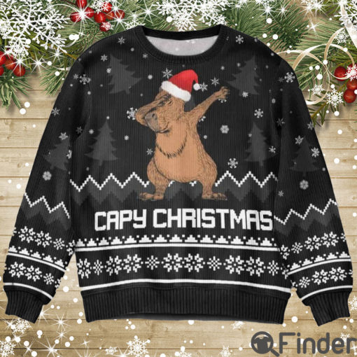 Capybara Capy Christmas Ugly Sweater