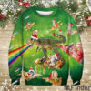 Cat, Pig and Rex Pizza Fest Ugly Christmas Sweatshirt