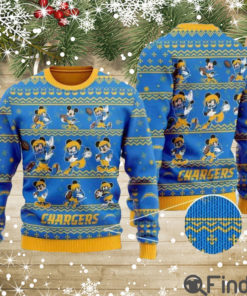 Chargers Mickey Mouse Knitted Ugly Christmas Sweater