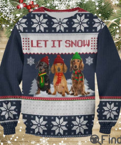 Dachshund Let It Snow Christmas 3D Full Print Shirt