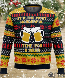 It’s The Most Wonderful Time For A Beer Parody Ugly Christmas Sweater