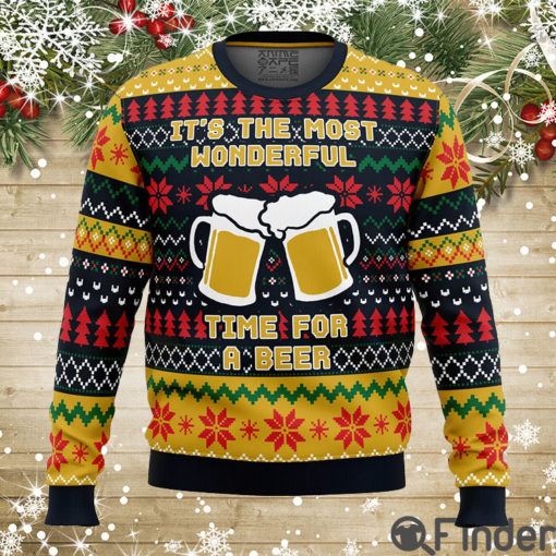 It’s The Most Wonderful Time For A Beer Parody Ugly Christmas Sweater