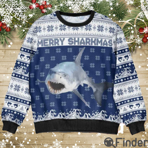 Merry Sharkmas Ugly Sweaters