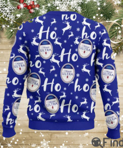 Michelob Ultra Christmas Hohoho Reindeer Pattern Ugly Sweaters