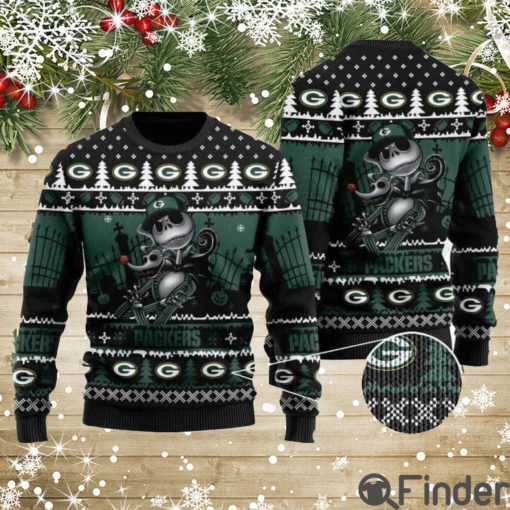 Packers Jack Skellington Halloween Knitted Ugly Christmas Sweaters