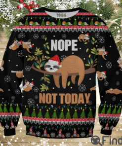 Sloth Nope Not Today 3D Christmas Shirt