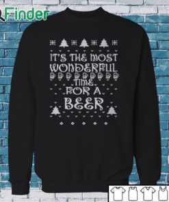 Sweatshirt All Things Apparel It's the Most Wonderful Time for Beer Ugly Sweater Christmas Shirt