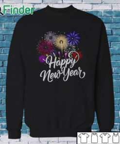 Sweatshirt Fireworks colorful New Years Eve Happy New Year 2024 shirt