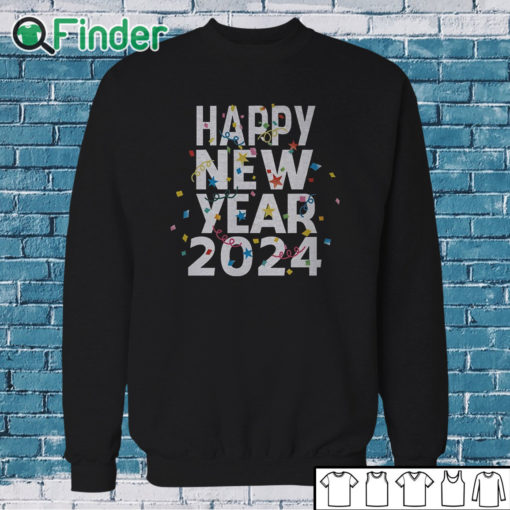 Sweatshirt HAPPY NEW YEAR 2024 Letter Pattern Print Shirt