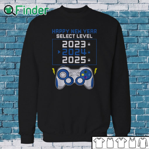 Sweatshirt Happy New Year 2024 And Gamepad Print Unisex Shirt