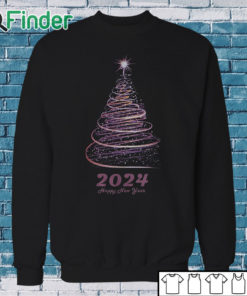 Sweatshirt New Year Shirt for Women 2024 Happy New Year Letter Printed T shirt